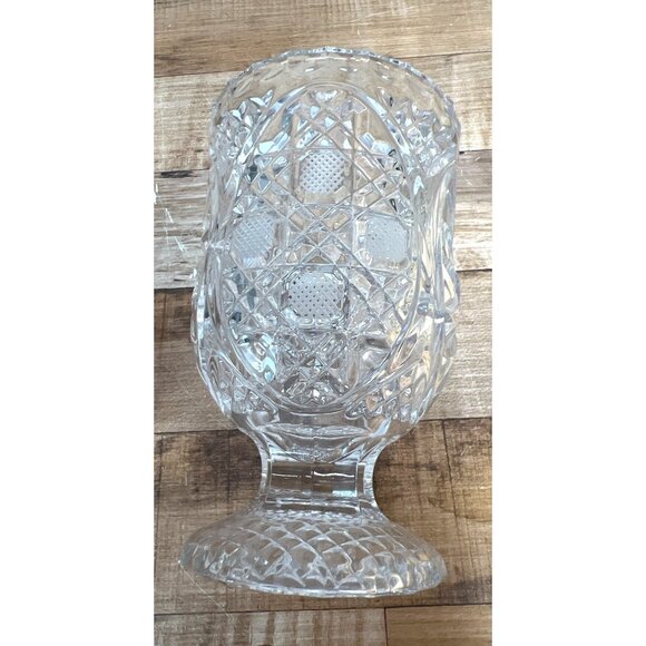 Vintage Crystal Sugar Bowl With Lid, Beautiful 8.25'' - Picture 4 of 4